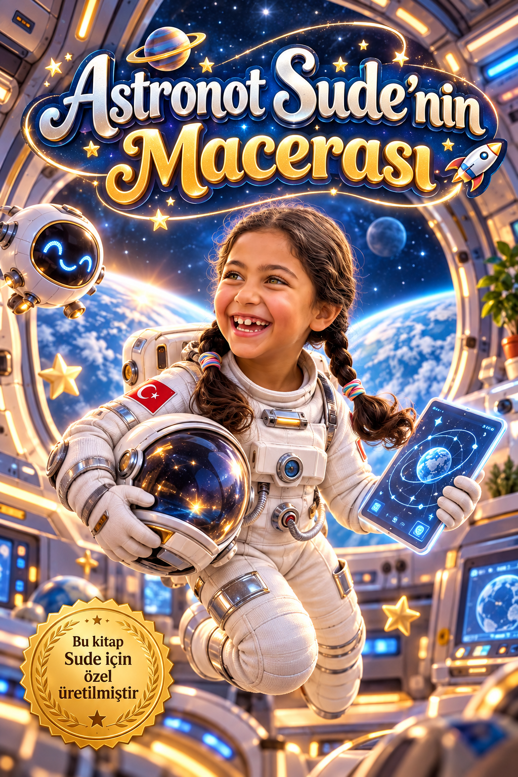 Kişiye Özel Astronot ve Uzay Kitabı