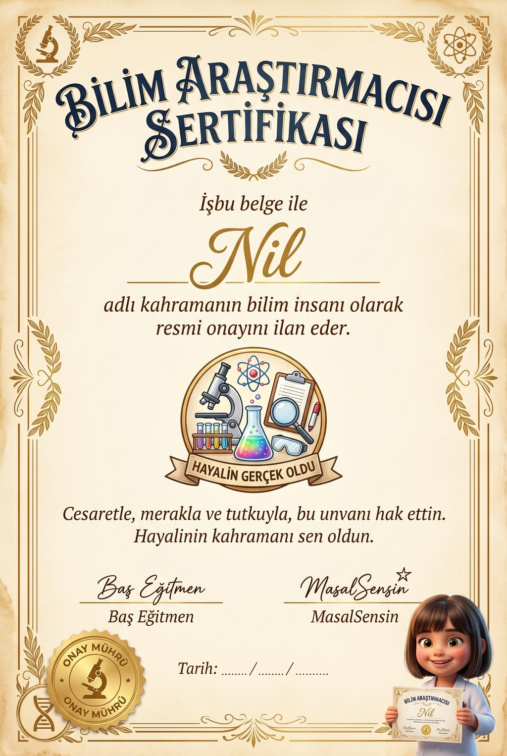 Bilim İnsanı Nil - Meslek Diploması