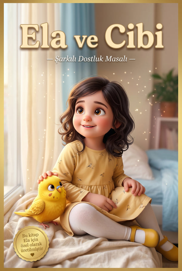 Ela ve Cibi kişiye özel kitabı ön kapağı.