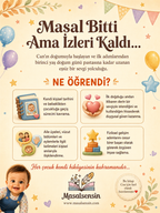 Can isimli bebeğin ilk yaş hikayesi arka kapağı aile bağları ve güven gelişimi kazanımları