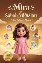 Mira ve Sabah Yıldızları kişiye özel çocuk kitabı ön kapağı.