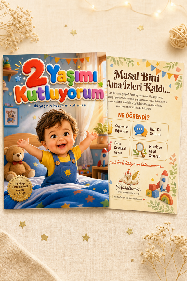 2 Yaşımı Kutluyorum - 2 Yaş Doğum Günü Kişiye Özel Çocuk Kitabı | MasalSensin