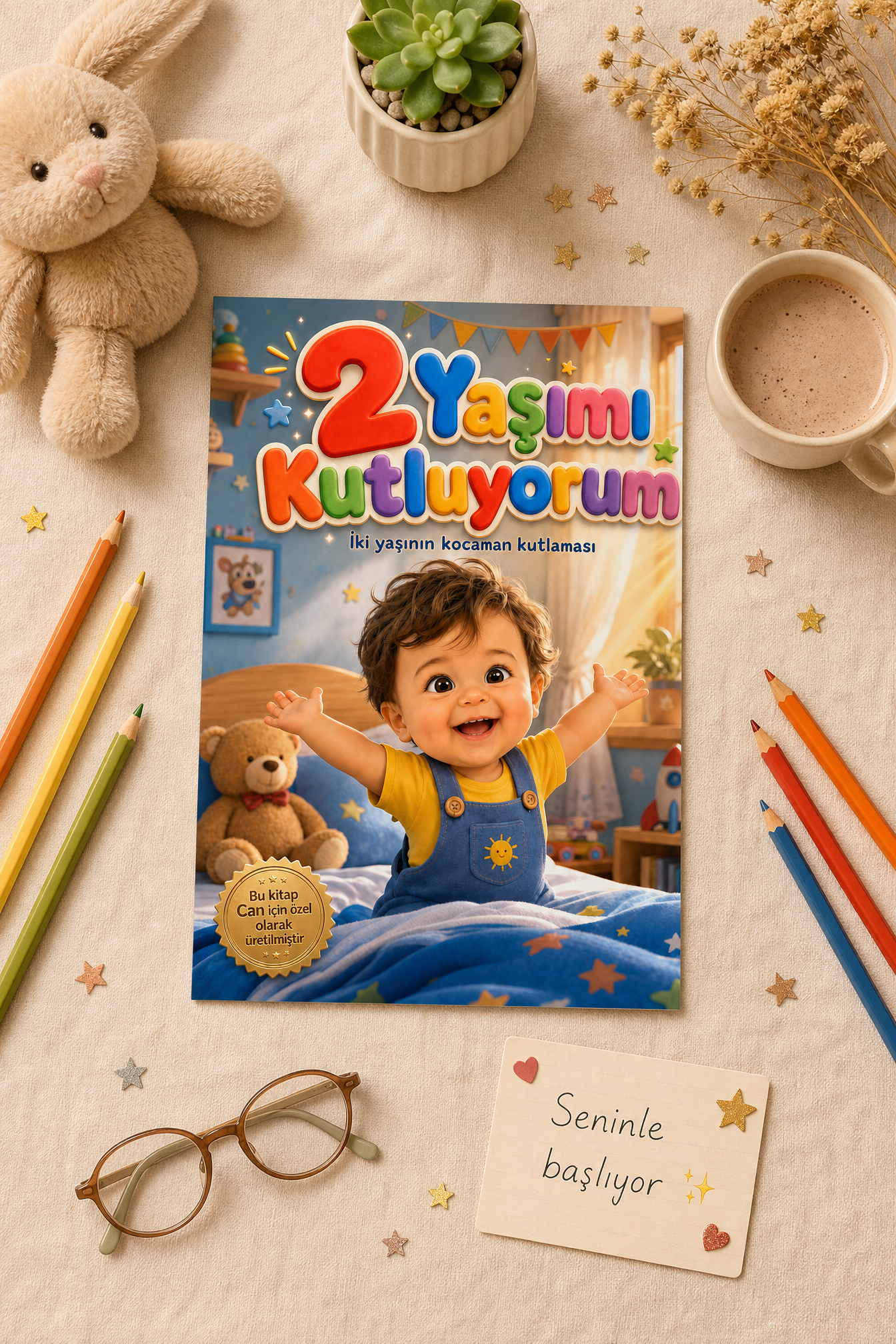 2 Yaşımı Kutluyorum - 2 Yaş Doğum Günü Kişiye Özel Çocuk Kitabı | MasalSensin