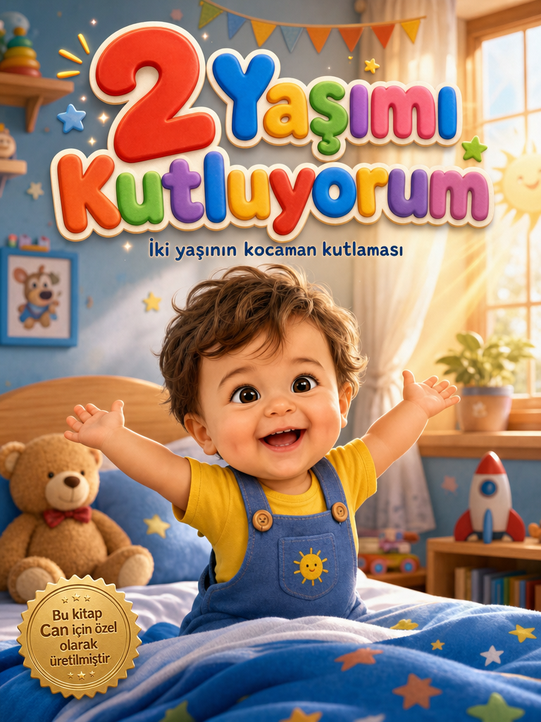 2 Yaşımı Kutluyorum - 2 Yaş Doğum Günü Kişiye Özel Çocuk Kitabı | MasalSensin
