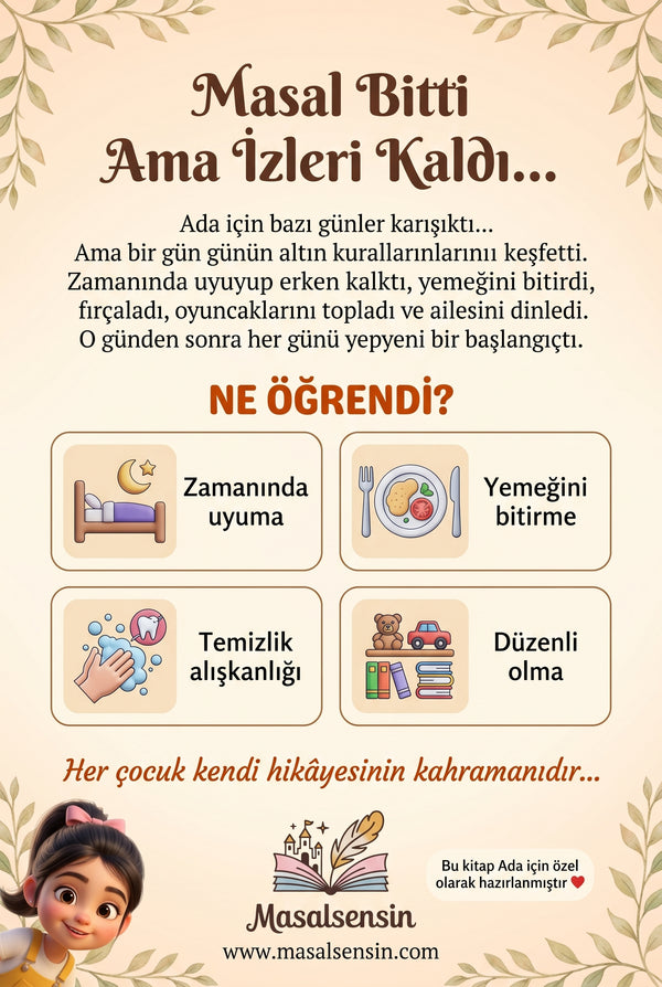 Ada ve Günün Altın Kuralları - Arka Kapak