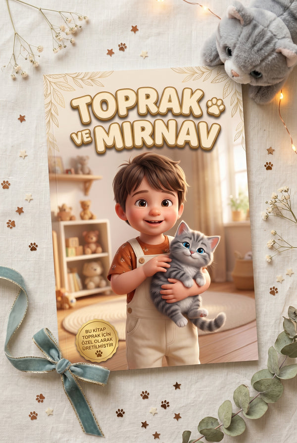 Toprak ve Mırnav kitabının flat-lay sunum fotoğrafı.