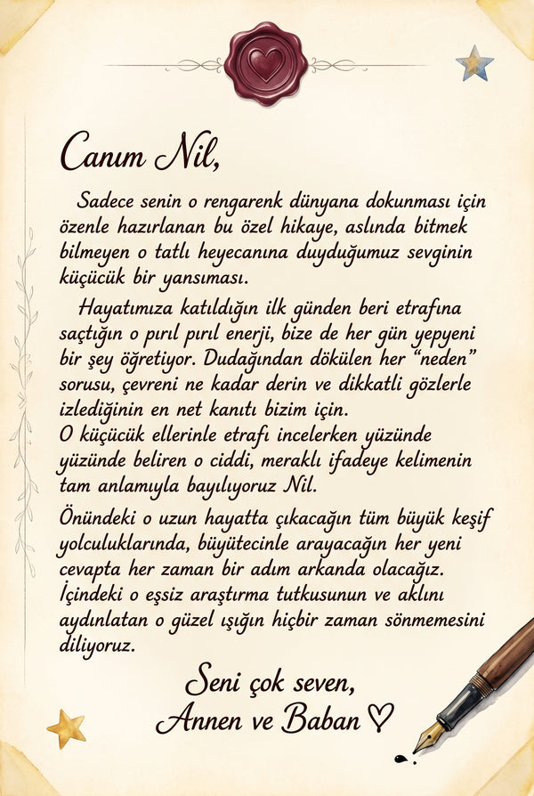 Bilim İnsanı Nil - Hediye Notu Sayfası