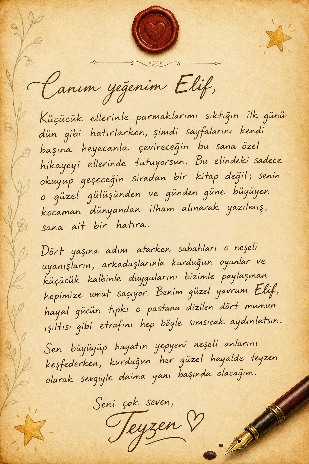 4 Yaşımı Kutluyorum - 4 Yaş Doğum Günü Kişiye Özel Çocuk Kitabı | MasalSensin