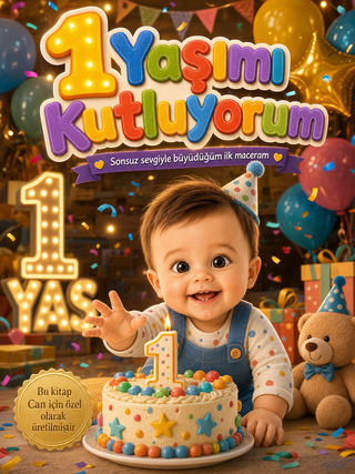 1 Yaşımı Kutluyorum - 1 Yaş Doğum Günü Kişiye Özel Çocuk Kitabı | MasalSensin
