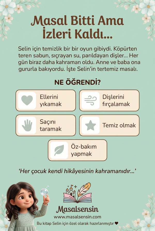 Selin isimli kitabın arka kapağı.