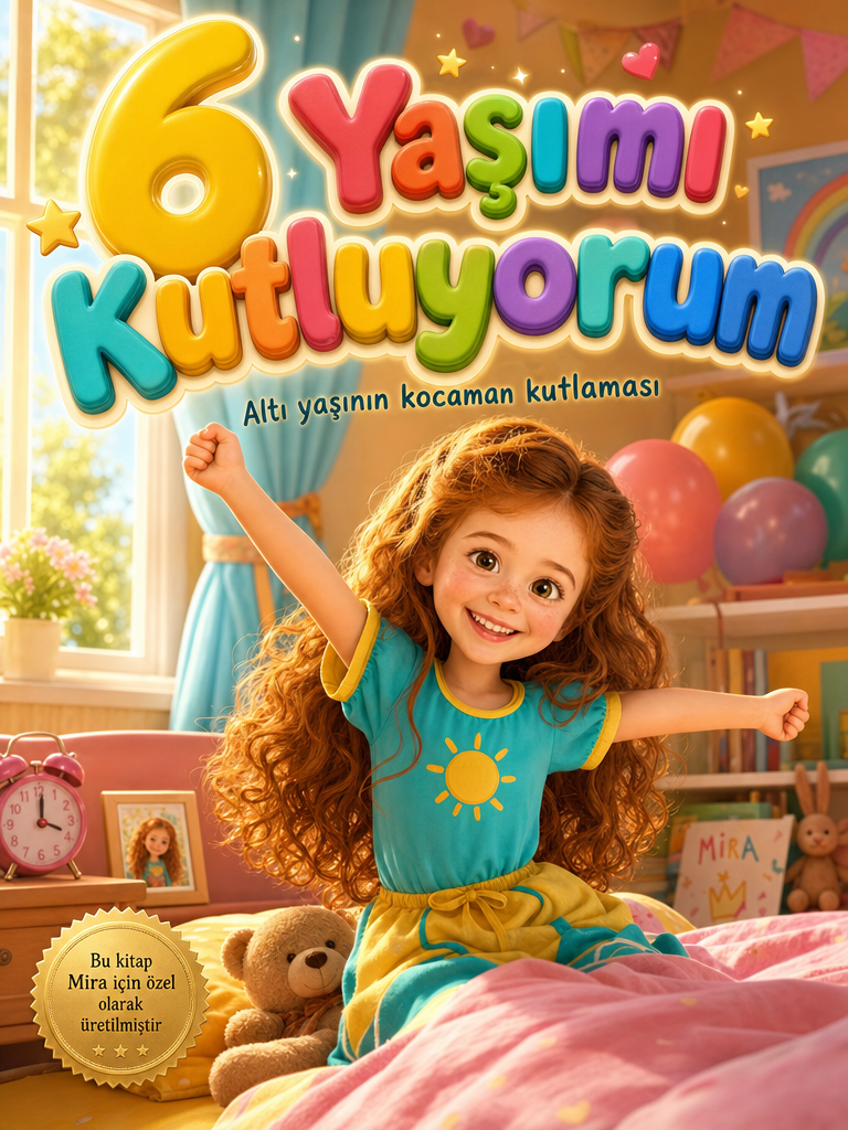 6 Yaşımı Kutluyorum - 6 Yaş Doğum Günü Kişiye Özel Çocuk Kitabı | MasalSensin