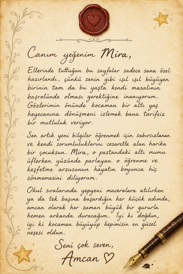 6 Yaşımı Kutluyorum - 6 Yaş Doğum Günü Kişiye Özel Çocuk Kitabı | MasalSensin