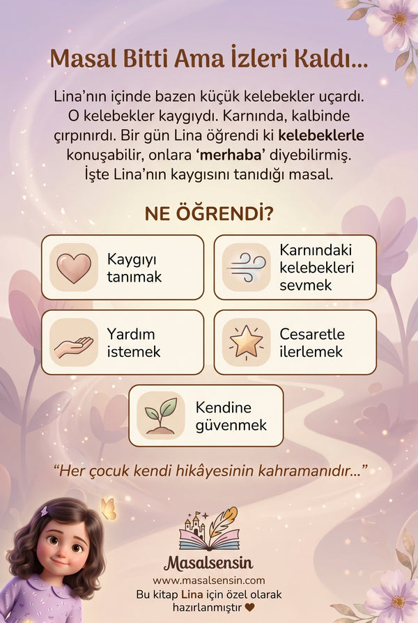 Lina isimli kitabın arka kapağı.