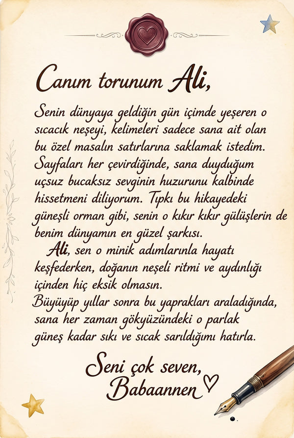 Ali'nin Orman Şarkısı - Dil Gelişimi Kişiye Özel Çocuk Kitabı | MasalSensin