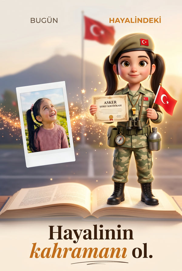 Çocuğun gerçek yüzünden Asker Defne karakterine kişiye özel 3D avatar dönüşüm süreci