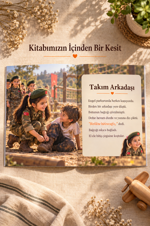 Asker Defne kitabının içinden bir kesit: iç sayfa örneği