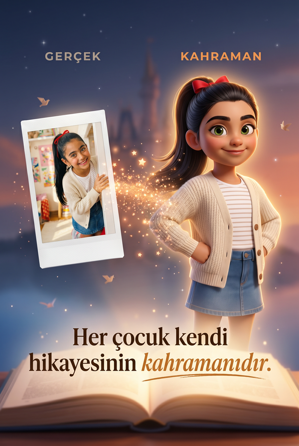 Odasında çiçekleri sulayan Asya'nın kişiye özel kitabında görünmez bir süper kahramana dönüşme anı.