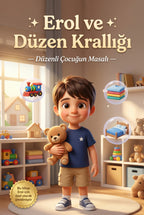 Erol ve Düzen Krallığı kişiye özel çocuk kitabı ön kapağı.