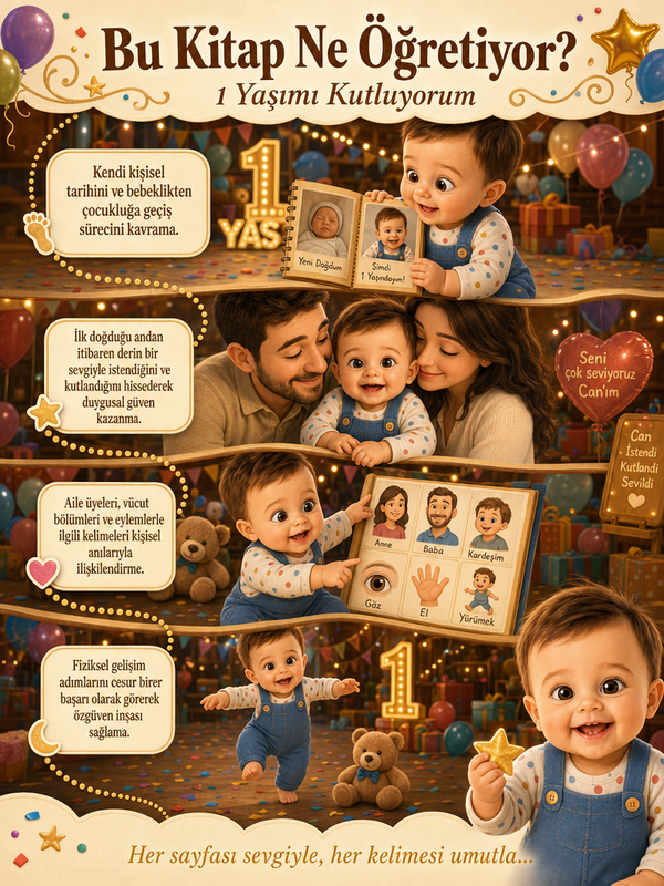 1 Yaşımı Kutluyorum kitabının çocuğa kazandırdıkları