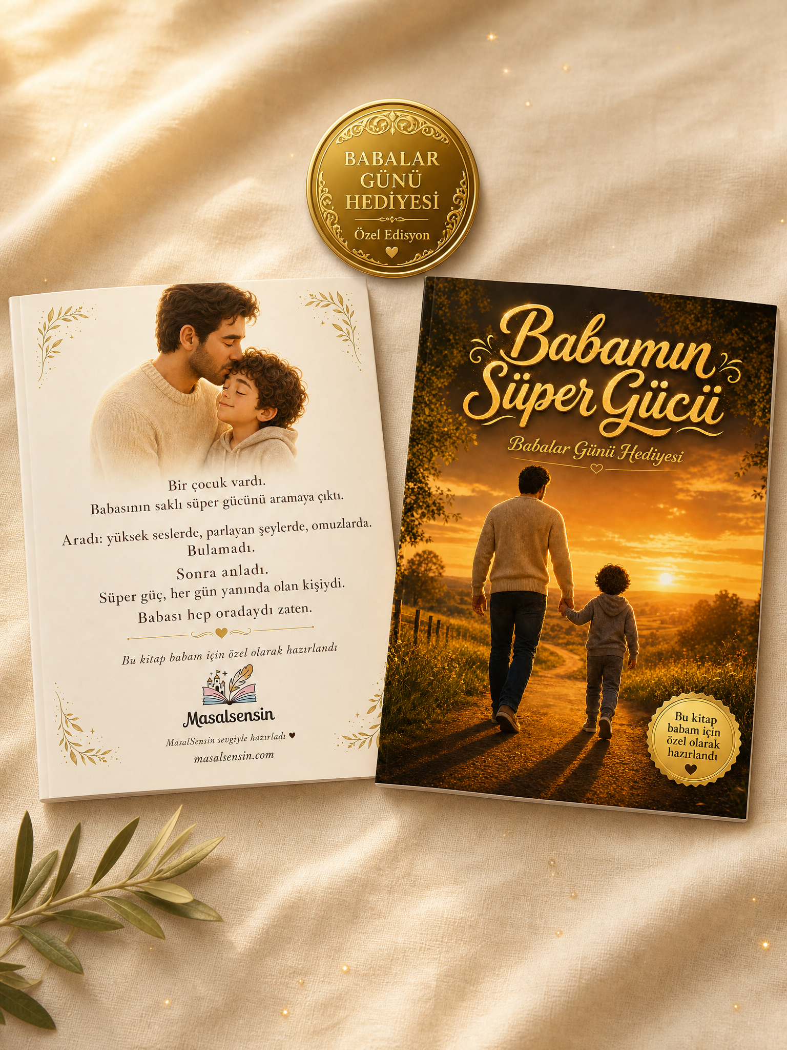 Babamın Süper Gücü — Babalar Günü Hediyesi özel baskı kapakları
