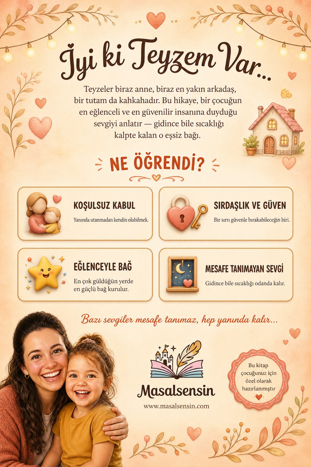 Dünyanın En Eğlenceli Teyzesi kitabı arka kapak