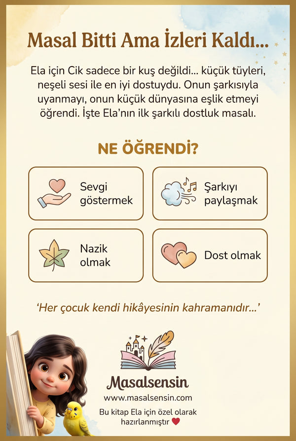 Ela isimli kitabın arka kapağı.