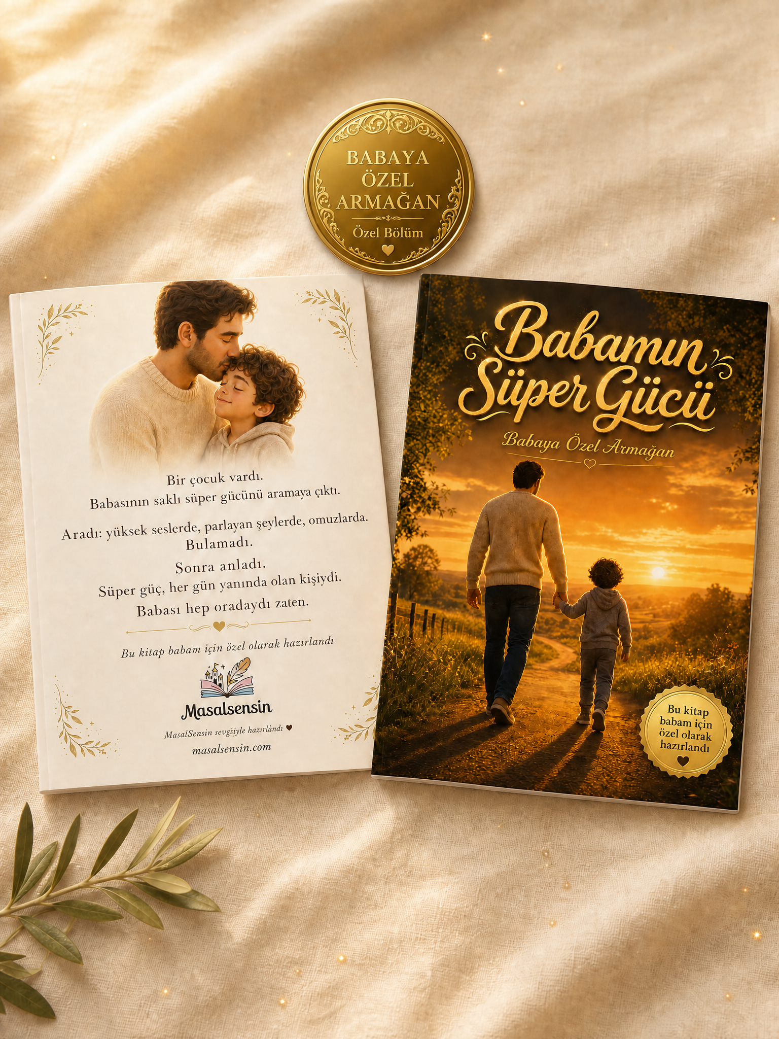 Babamın Süper Gücü ön+arka kapak - Babaya Özel Armağan