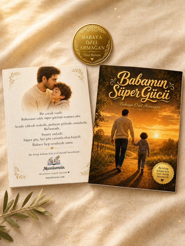 Babamın Süper Gücü ön+arka kapak - Babaya Özel Armağan