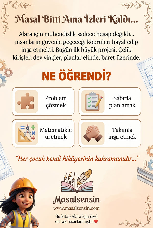 Alara isimli meslek kitabının arka kapağı — problem çözme ve ekip çalışması pedagojik kazanımları.