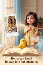 Çocuğun gerçek fotoğrafından Pixar 3D karakterine dönüşüm.
