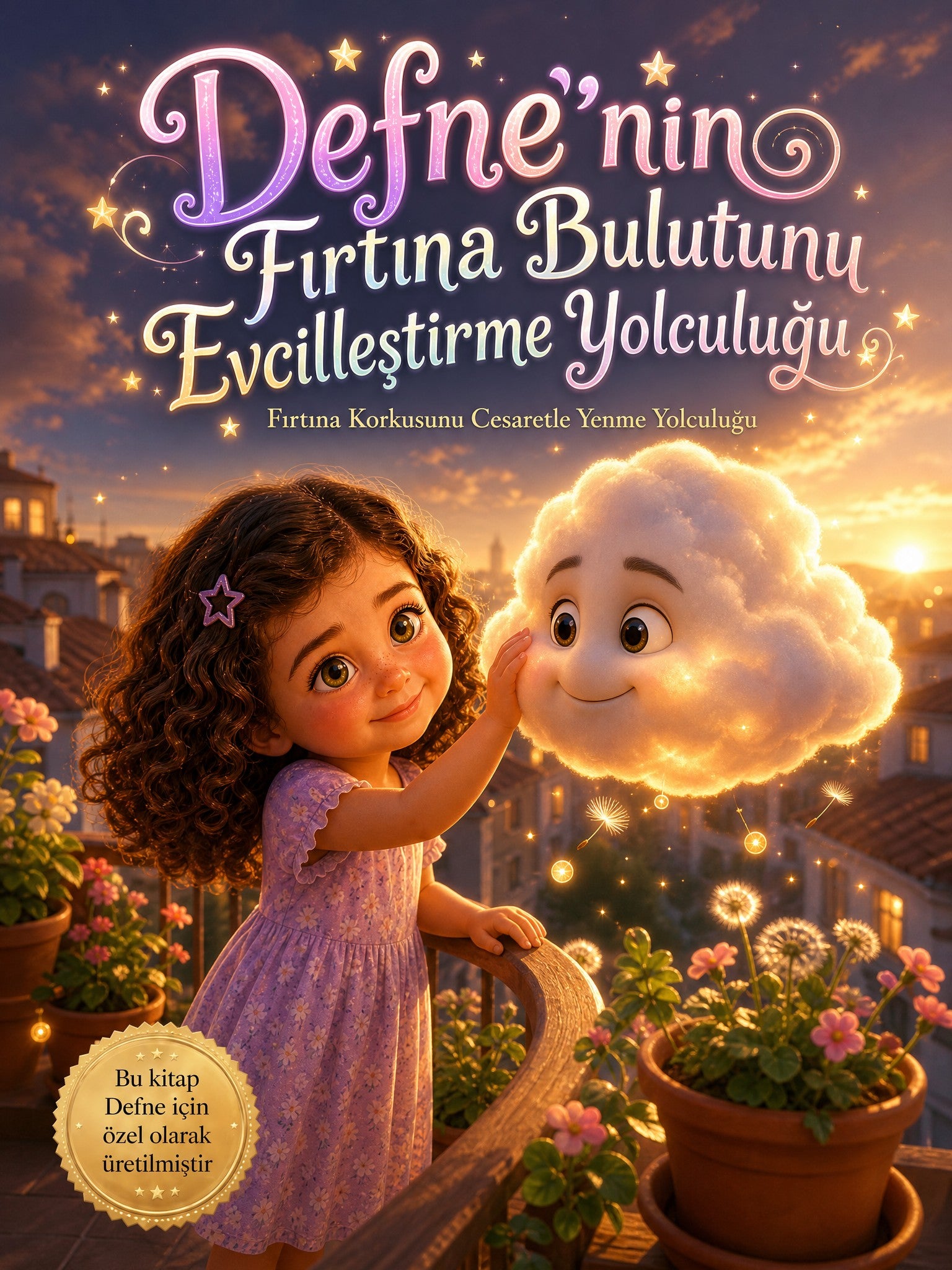 Defne'nin Fırtına Bulutunu Evcilleştirme Yolculuğu - Fırtına Korkusu Kişiye Özel Çocuk Kitabı | MasalSensin