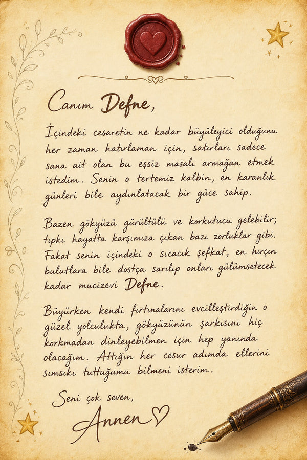 Defne'nin Fırtına Bulutunu Evcilleştirme Yolculuğu - Fırtına Korkusu Kişiye Özel Çocuk Kitabı | MasalSensin