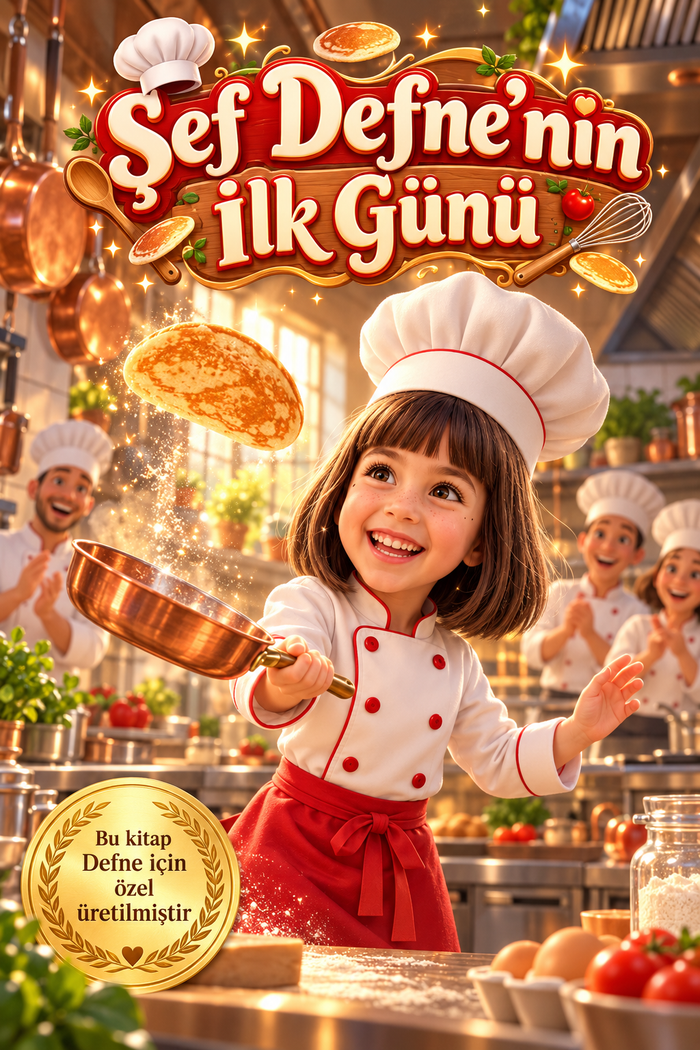 Şef Defne'nin İlk Günü - Şef Olmak Kişiye Özel Çocuk Kitabı | MasalSensin