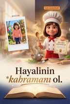 Gerçek çocuk fotoğrafından 3D aşçı karakterine — kişiselleştirilmiş kitap tasarım aşaması
