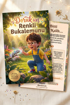Doruk'un kişiye özel kitabı ön ve arka kapak birlikte — yüksek kalite A4 formatı