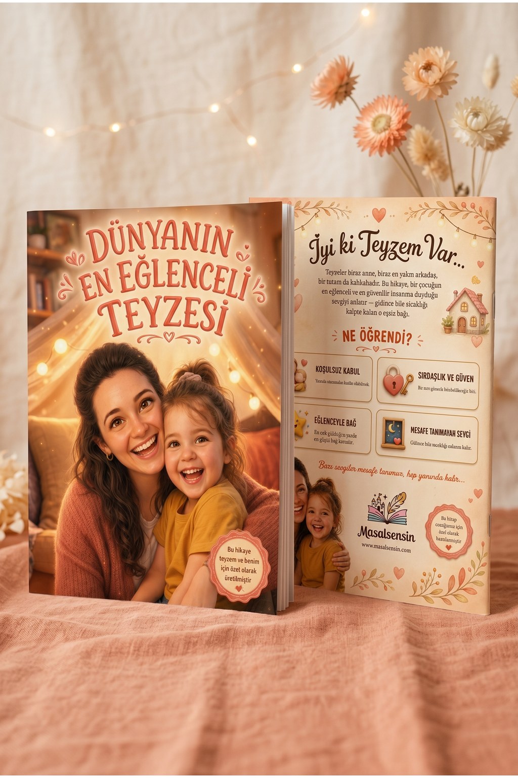Dünyanın En Eğlenceli Teyzesi ön ve arka kapak birlikte