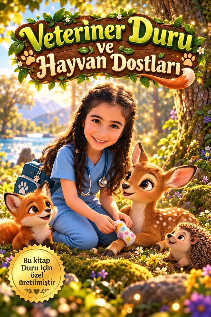 Veteriner Duru ve Hayvan Dostları - Veteriner Olmak Kişiye Özel Çocuk Kitabı | MasalSensin