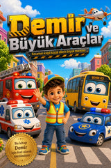 Demir ve Büyük Araçlar - Taşıtlar ve Meslekler Kişiye Özel Çocuk Kitabı | MasalSensin
