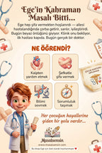 Şifacı Doktor Ege isimli kitabın arka kapağı — çocuklarda şefkatle şifa verme ve sorumluluk bilinci kazanımları