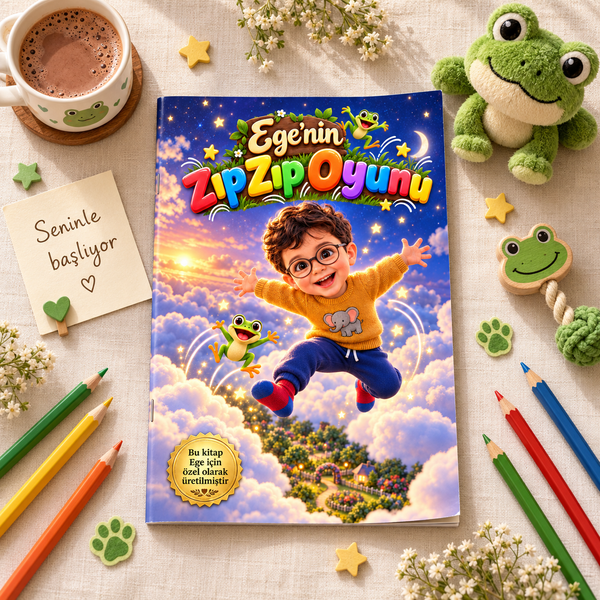 Ege'nin Zıp Zıp Oyunu kişiye özel kitap masa üstü görünüm