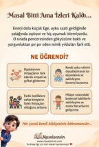 Ege isimli kitabın arka kapağı uyku rutini ve empati geliştirme kazanımlarını gösteren detay