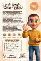 Emir isimli kitabın arka kapağı — yaratıcı problem çözme ve empati kazanımlarını anlatan ebeveyn bilgilendirmesi