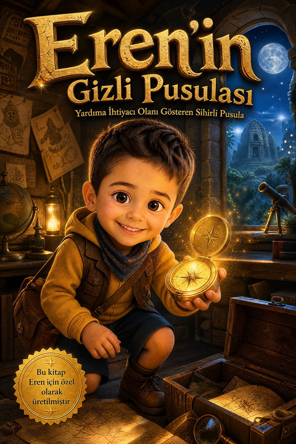 Eren'in Gizli Pusulası - Pusula Kullanma Kişiye Özel Çocuk Kitabı | MasalSensin