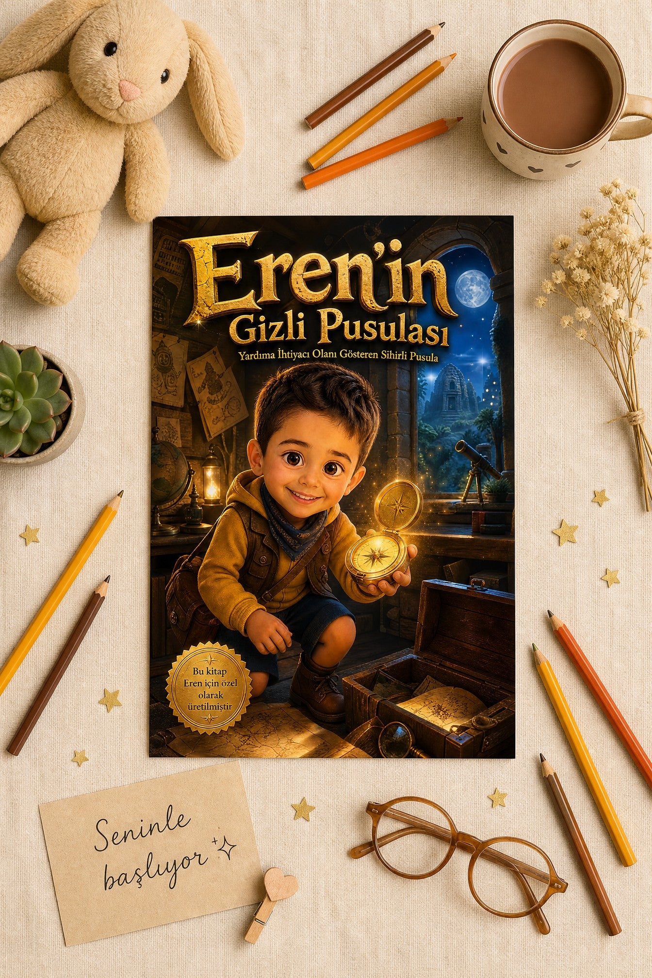 Eren'in Gizli Pusulası - Pusula Kullanma Kişiye Özel Çocuk Kitabı | MasalSensin