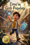 Eren'in Gizli Pusulası kişiselleştirilmiş çocuk kitabı ön kapağı tasarımı