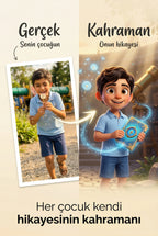Eren'in fotoğrafının hikaye kahramanına dönüşümü - adına özel kitap