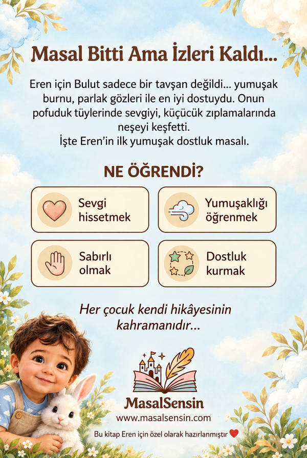 Eren ve Bulut arka kapak: Masal Bitti Ama İzleri Kaldı