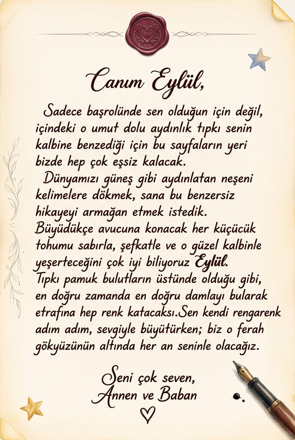 Eylül'ün Bulut Tohumları - Paylaşma Kişiye Özel Çocuk Kitabı | MasalSensin