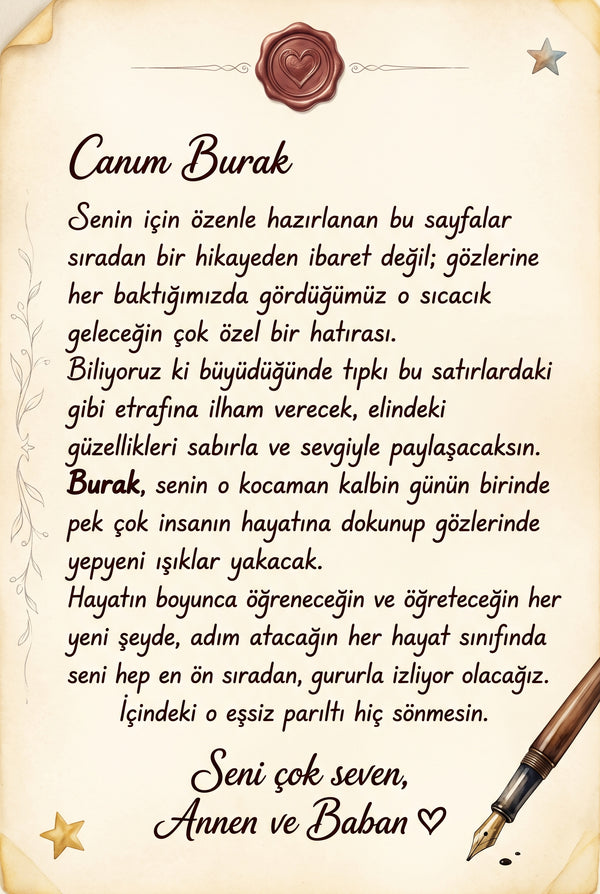 Öğretmen Burak - Hediye Notu Sayfası