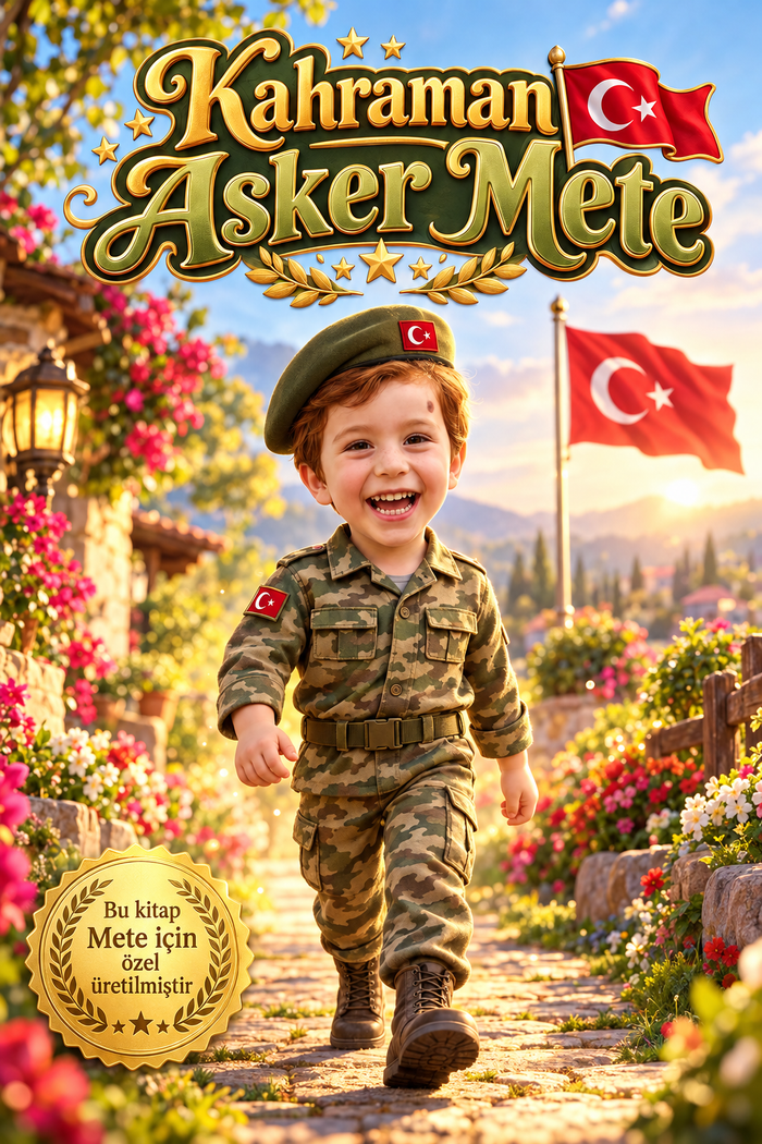 Kahraman Asker Mete - Asker Olmak Kişiye Özel Çocuk Kitabı | MasalSensin